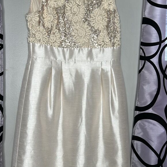 Tahari women's gold cream dress size 6 - Picture 7 of 16